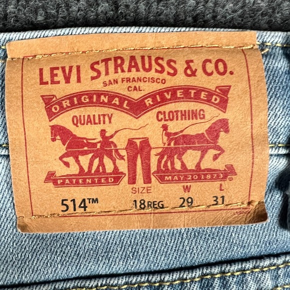 Levi's‎ 514 Straight Fit Performance Jeans Boys 30x30 Denim Cotton Stretch - Picture 12 of 13